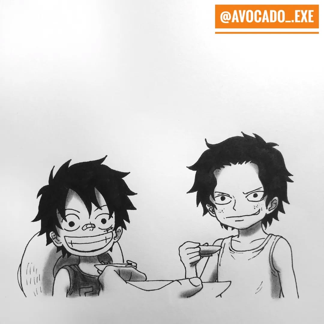 Ace & Luffy Drawing